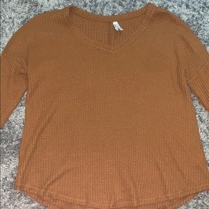 Burnt orange flowy long sleeve